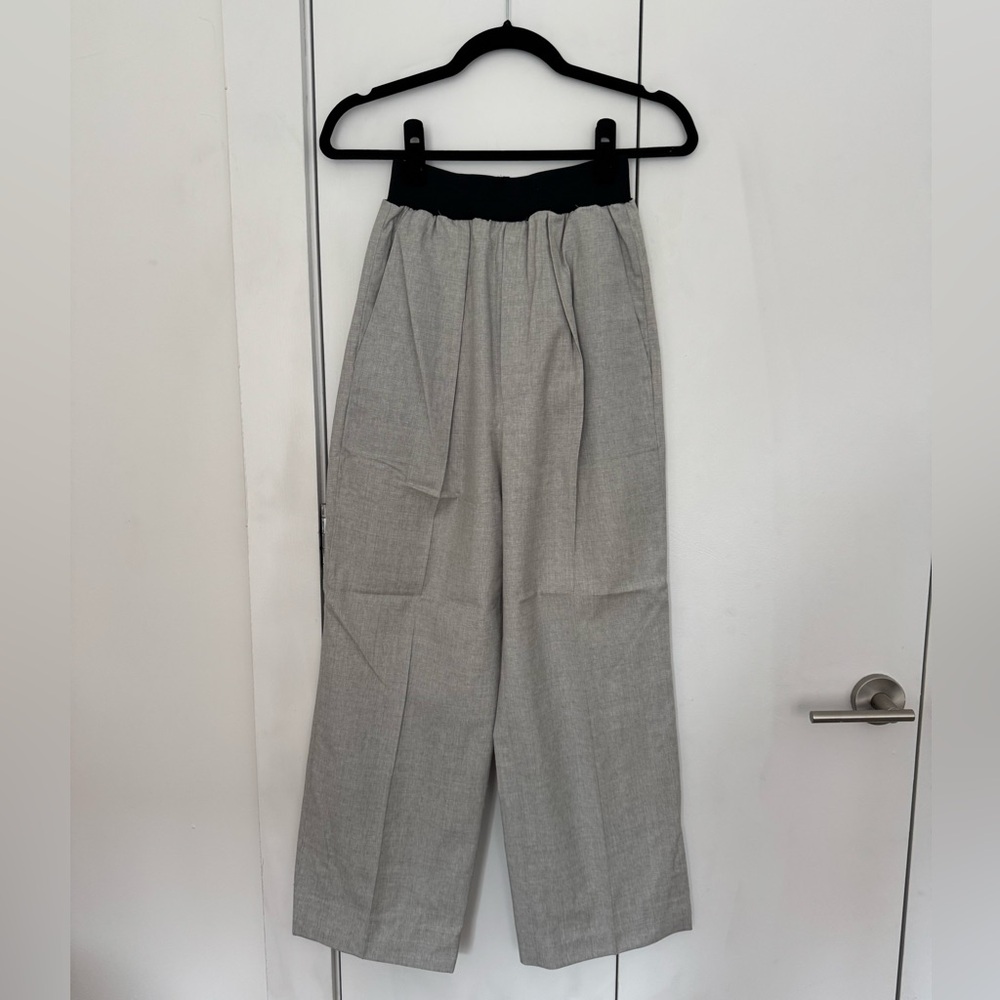 MARIA MCMANUS Grey virgin wool Trousers with Elasticated waistband